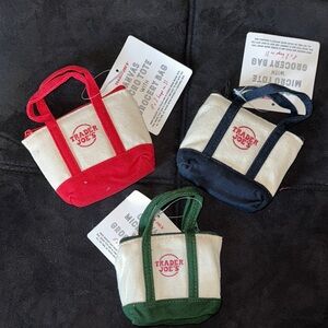 Set of Trader Joe’s Canvas Micro Tote with grocery bag